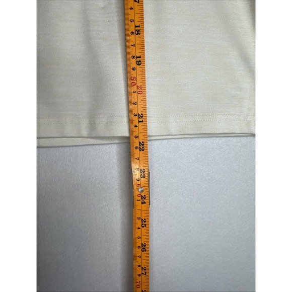 Columbia Womens Cropped T Shirt Cream M Short Sleeve Stretch Top - Picture 6 of 9